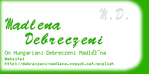 madlena debreczeni business card